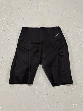 Nike Black Mid-Rise Bike Shorts with Side Pockets